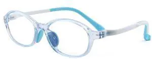 Mind Bridge Kids Blue Light Blocking Computer Video Gaming Glasses - Anti Eyestrain | Durable Cute Protection Eyewear for Children Boys & Girls Digital Screen Time & Technology Use | 13721 Blue