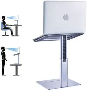 VECOFO Adjustable Laptop Stand, Tall, Strong, Airflow, Suitable for 13.3-17.3 Inch Laptops, Lift Screen to Eye Level for Video Conferences