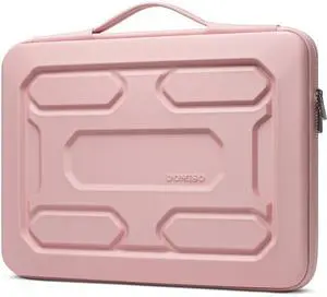 DOMISO 15.6 inch Laptop Sleeve with Handle Shockproof Waterproof EVA Protective Case for 15.6" Yoga 720 IdeaPad 310 320 ThinkPad T570/Legion 5 Gen 6/HP Envy 15/15.6" Notebooks, Pink