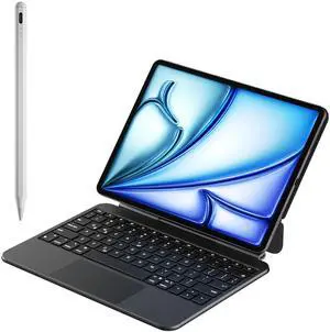 doqo Magic Style Keyboard Case with Pencil for iPad Air 11(M2) 2024,iPad Pro 11 inch (4th,3rd,2nd,1st Gen),iPad Air 10.9 5th,4th