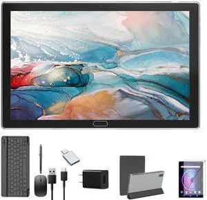 EITOMIN Android Tablet10 inch,2 in 1 Tablet PC,4GB RAM 64GB ROM 1TB Expandable,Wi-Fi, Octa-Core Processor Tablet with Keyboard 13 MP Camera 4G Cellular Dual Sim GPS Bluetooth 5.0