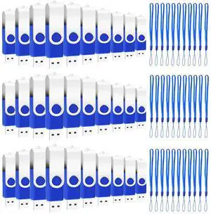 200 Packs of 128MB (Not 128GB) Flash Drives Bulk EASTBULL Flash Drives Pack 128MB USB2.0 Thumb Drives Bulk with Strings (200PCS)
