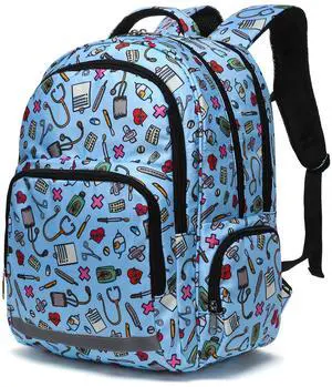 Gatycallaty Nurse Backpack for Women Girls Laptop Work Bag College Nursing Assitant Cna Cma Home Health Hospital Commuter Essentials Gift (blue)