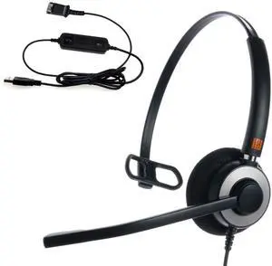 IPD IPH-160 USB Headset with Noise Cancelling Microphone for Office and Call cengter- Compatible with Skype, Microsoft Teams, Cisco Jabber, Avaya One-X and Other Soft Phones
