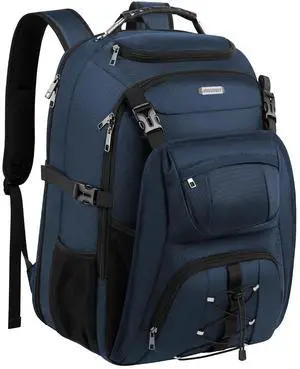 JCDOBEST TSA Friendly Travel Laptop Backpack 18.4 inch XXXL Gaming Backpack Water-Repellent College Daypack Business Backpack with RFID Pockets & USB Port for Men