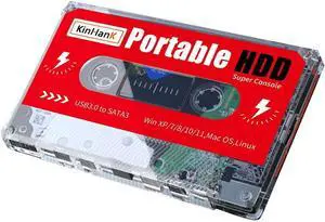 Kinhank 2TB External Hard Drive Built-in 120,000+ Classic Games, Batocera 33 System, Retro Game Console Compatible with 70+ Emulators, Portable HDD Support for Laptop/PC/Linux,Plug&Play