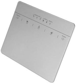 Wired & Wireless Metal Touchpad for PC Computer & Laptop, Rechargeable Trackpad Travel-Friendly Bluetooth & USB Mouse Pad for Windows 7/10/11, Silver