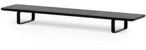 Oakywood Dual Monitor Stand - Handmade in EU - Natural Wood Monitor Stand Riser - Laptop Accessories  220 lbs (100 kg) Capacity - 41.3"x9" (105x23 cm)  100% Natural Black Stained Oak