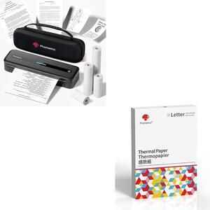Phomemo [Upgrade M832 Inkless Printer & 100 Sheets 8.5" x 11" Thermal Paper & Case, Bluetooth Portable Printers Wireless for Travel