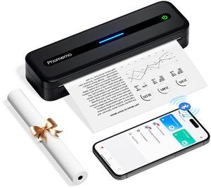 Phomemo Portable Printers Wireless for Travel, Inkless Portable Thermal Printer for Phone Laptop, Support 8.5'' x 11'' US Letter and A4 Szie, Bluetooth Mobile Printers for Vehicle Office Home Use