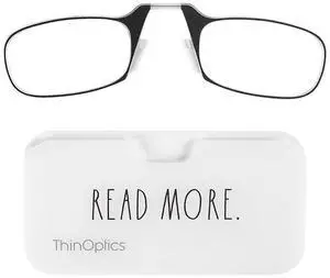 Rae Dunn THIN OPTICS READER W/UNIVERSAL POD CASE W/READ MORE WILMA ART (White, 2.0)