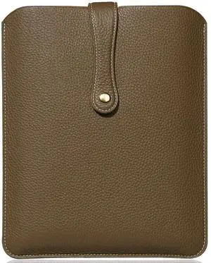 Rmawrad Real Leather Laptop Sleeve for MacBook Pro & Air Fits 13, 14, Inch,Large Lychee Grain Leather, Soft Soft Lining (14 Inch - MacBook-Pro M1/M2/M3/M4)Gray