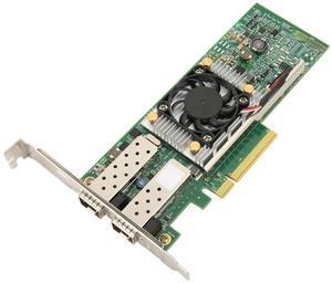 10Gb PCI-E Network Card Dual SFP Port NIC Network Card PCIe Ethernet Adapter with Cooling Fan Multifunction Express LAN Adapter for Server and Switching