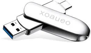 xoaueo 128GB USB C Flash Drive for iPhone 15,Dual USB C to B Memory Stick,Type C USB 3.0 Thumb Drive High Speed Transfer for iPad, Mac Pro, Android Phone, Tablet,PC
