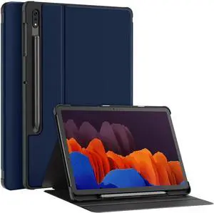 Soke Galaxy Tab S8+/S7 FE/S7 Plus Case with S Pen Holder [SM-X800/X806/T730/T736B/T970/T975] - Shockproof Stand Folio Case for Samsung Tab S8+ 2022/S7 FE 2021/S7 Plus 2020 12.4" Tablet,Ocean Blue
