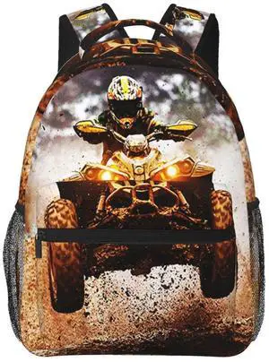 Backpack Dirt Quad Bike 4 Wheelers Off Road Ride on ATV, Travel Laptop Backpacks Casual College Daypack School Bag for Boys Girls Men Adult