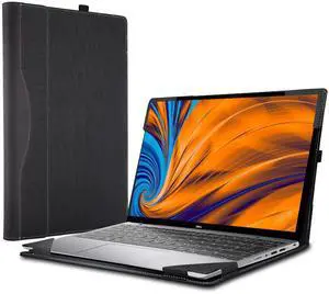 Laptop Case for Latitude 3320 Vostro 5000 (5391/5390) for HP ProBook 430 G8 13.3" PU Leather Inside Pocket Cover (13.3inch, Gray-Black)