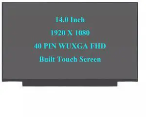 Wzqrps New NV140FHM-T09 V8.1 SD11J53862 5D11J53859 5D11J53861 Replacement Laptop FHD 40 pin 14in LCD Touch Screen Digitizer Display Panel for BOE0A38, for Lenovo Thinkpad T490 T490s T495 T495s