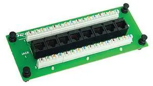ICC CAT5e Data Module, 8 Ports, UL Listed & PoE++ Rated, High-Performance Network Interface for Ethernet Devices, Fits 14", 21", and 28" Structured Wiring Enclosures for Home Networks