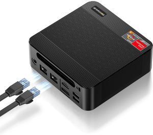 BOSGAME Mini Gaming PC AMD Ryzen 7 5825U, Micro PC 32GB DDR4 RAM 1TB SSD, Mini Desktop Computer Dual LAN 2.5GbE/4K Triple Display/WiFi6E/BT5.2 for Home/Office/Gamer