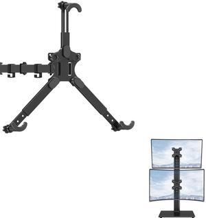 MOUNTUP Dual Monitor Stand Bundle with Non-VESA Adapter for Max 32 Inch Computer Screens, Hold Max 17.6lbs, Compatible with 75x75mm/100x100mm VESA Bracket