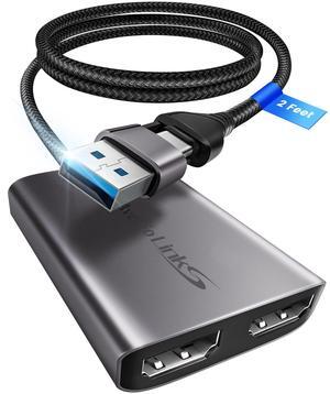 avedio links USB C/A 3.0 to Dual HDMI Adapter,HDMI Splitter for Dual Monitors Extended Display Support Extended 3 Separate Screens(MST Mode),USB C/A to HDMI Multi-Monitor Only Support MacOS/Windows