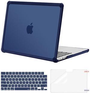 MOSISO Compatible with MacBook Air 13 inch Case 2025 2024 2023 2022 M4 A3240 M3 A3113 M2 A2681,Anti-Cracking Heavy Duty TPU Bumper Hard Case&Keyboard Skin&ScreenFilm for MacBook Air 13.6, Navy Blue