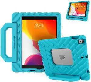 Gumdrop FoamTech Case ONLY fits Apple iPad 9th | 8th | 7th Generation (10.2-inch) Rugged Lightweight Shockproof & Drop Tested for Kids K-12 Students Teachers Classrooms & School Use - Blue