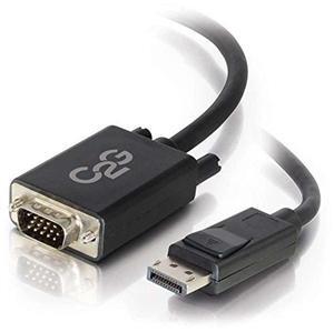 C2G 2m DisplayPort Male to VGA Male Computer Monitor Adapter Cable Black