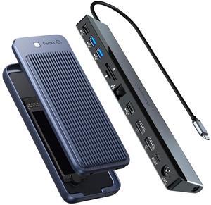 USB C Docking Station and USB4 M.2 NVMe SSD Enclosure
