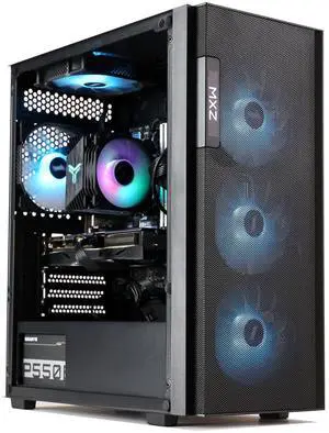 MXZ Gaming PC Desktop Computer,I5 12400F 4.4GHz,RX7650GRE,16GB DDR4 3200,NVME 500GB SSD,6RGB Fans,Win 11 Pro Ready(I5 12400F | RX7650GRE)