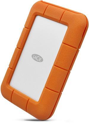 LaCie Rugged USB-C, 5TB, Portable External Hard Drive, Drop, Shock, Dust, Rain Resistant, for Mac & PC (STFR5000800)