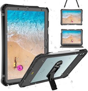 ShallBox Case Waterproof for iPad Air 11inch(M2) 2024-2025, iPad Air 7th/6th/5th/4th Gen10.9inch(2025-2020), Built-in Screen Protector Pencil Holder Kickstand, Fit with Magic Keyboard, Black-Gray