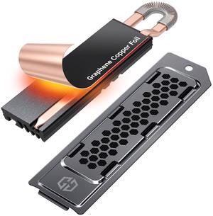 GRAUGEAR PS5 Pro/Slim SSD Heatsink Cover Set, PS5 NVMe SSD Heatsink, Metal Heat Dissipation Cover, Copper Heat Pipe and Aluminum Fin for PS5 SSD Storage