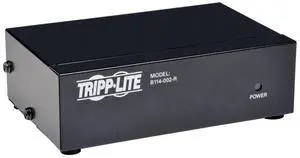 Tripp Lite 2-Port VGA Splitter with Signal Booster High Resolution Video, 350MHz, 2048x1536 (HD15 M/2xF)(B114-002-R)