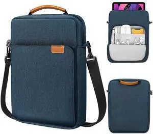 MoKo 9-11 Inch Tablet Sleeve Bag Handle Carrying Case with Shoulder Strap Fits 11inch iPad Air M3, iPad A16 2025, Pro 11 inch, iPad 10/9/8/7th Gen, Tab S8/S9 11", Indigo