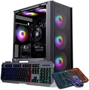 ZER-LON Gaming PC Desktop Computer, Intel Core I5-9400F up to 3.9 GHz, GTX 1050Ti 4G, 16G DDR4 RAM, 1TB NVME SSD, WiFi 5.0, Prebuilt Gaming PC Tower Computer with RGB Fan x 6