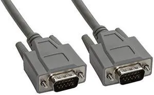 Amphenol CS-DSPMHD15MM-025 15-Pin HD15 Premium D-Sub Cable, Shielded, Male/Male, 25', Gray