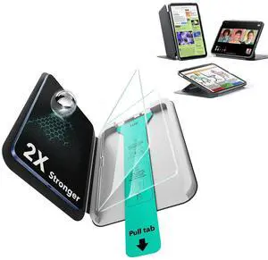 ESR 2 Pack Screen Protector for iPad 11th/10th Generation A16 (11/10.9 Inch, 2025/2022) + iPad (A16) 11th/10th Gen Case (2025/2022), Vertical Stand Cover, Ultra-Stable Cover, Flip Series, Black