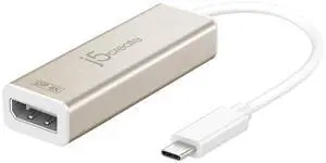 j5create USB C to DisplayPort Adapter- 4k @ 60Hz USB Type C Male to DisplayPort Female Converter Perfect for Macbooks, Chromebooks, Tablets, PCs