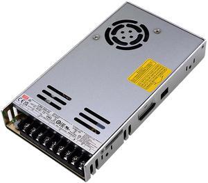Mean Well LRS-350-24 350.4W 24V 14.6A AC-DC Single Output Switching Power Supply - High Efficiency, 1U Low Profile, Built-in Fan, Wide Input Voltage - Industrial Power Supply, CNC Machinery