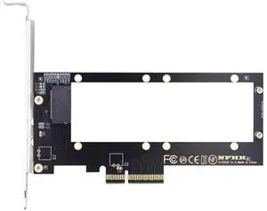 xiwai PCI-E 4.0 4X Host Converter to EDSFF GEN-Z NVMe Ruler 1U E1.S 9.5mm 15mm 25mm Thickness Short SSD with Heat Sink PM9A3 PM9D3 P5801X Carrier Adapter