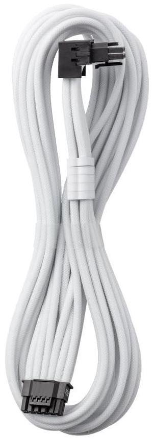 CableMod Universal Pro ModMesh Sleeved 12V-2x6 12VHPWR 90deg StealthSense Direct PCIe Cable (Variant B, White)