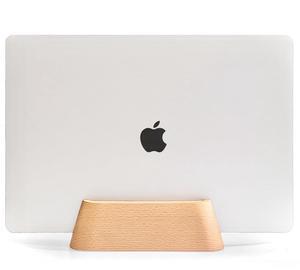 ACODE Wood Vertical Laptop Stand, Laptop Holder for Desk Compatible with MacBook Pro Air Surfaces,Laptops Storage Rack Slot Thickness 0.59" to 0.71",Upright Laptop Holder for Desk