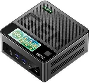 AOOSTAR GEM12 + PRO GEM12 8845HS Mini PC, 32GB DDR5 5600Mhz RAM 1T SSD Mini Gaming PC with OCULINK/ 2*USB4(PD|8K@60Hz)/HDMI2.1/1 xDP 1.4, 2X 2.5G LAN,2*M.2 SlotsDIY Display+Fingerprint Recognition