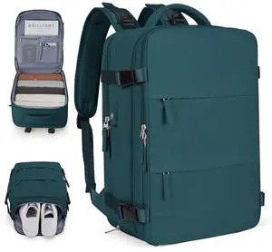 bergsalz Backpack For Women Travel Bag Weekender Lightweight Medium Backpack Peacock Blue For Men Hiking Waterproof Gym Bag Travel Essential Canvas Bag Carry On Backpack For Sport Fan Laptop Bag