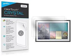 BoxWave Screen Protector Compatible with  Echo Show 15 - ClearTouch Crystal (2-Pack), HD Film Skin - Shields from Scratches for  Echo Show 15