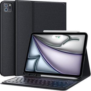 CHESONA Keyboard for iPad Air 13 (M3/M2, 2025/2024), iPad Pro 12.9 inch Case with Keyboard - Magnetic Detachable - with Pencil Holder, for iPad Pro 12.9-inch - 6th/5th/4th/3rd Generation, Black