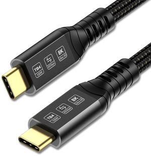 ConnBull Thunderbolt 4 Cable Long 10FT 40Gbps High Speed USB C Cable Supports 100W Charging and 8K Display Compatible with Thunderbolt 3/ USB4 Monitor, MacBook Pro, iPad and More