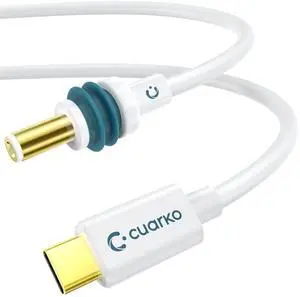 cuarko Starlink Mini USB C Power Cable, USB C to DC 32.8FT/10M 100W+ Input Replacement [Gold-Plated, High-Speed Transmission] Starlink Mini Accessories Waterproof (White)